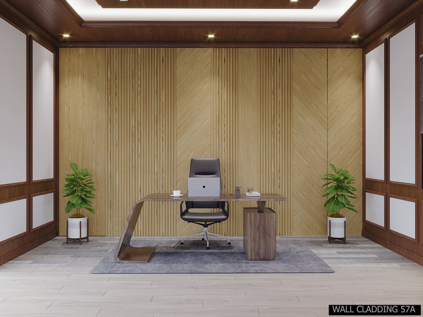 Golden Oak Fluted Wall Panel